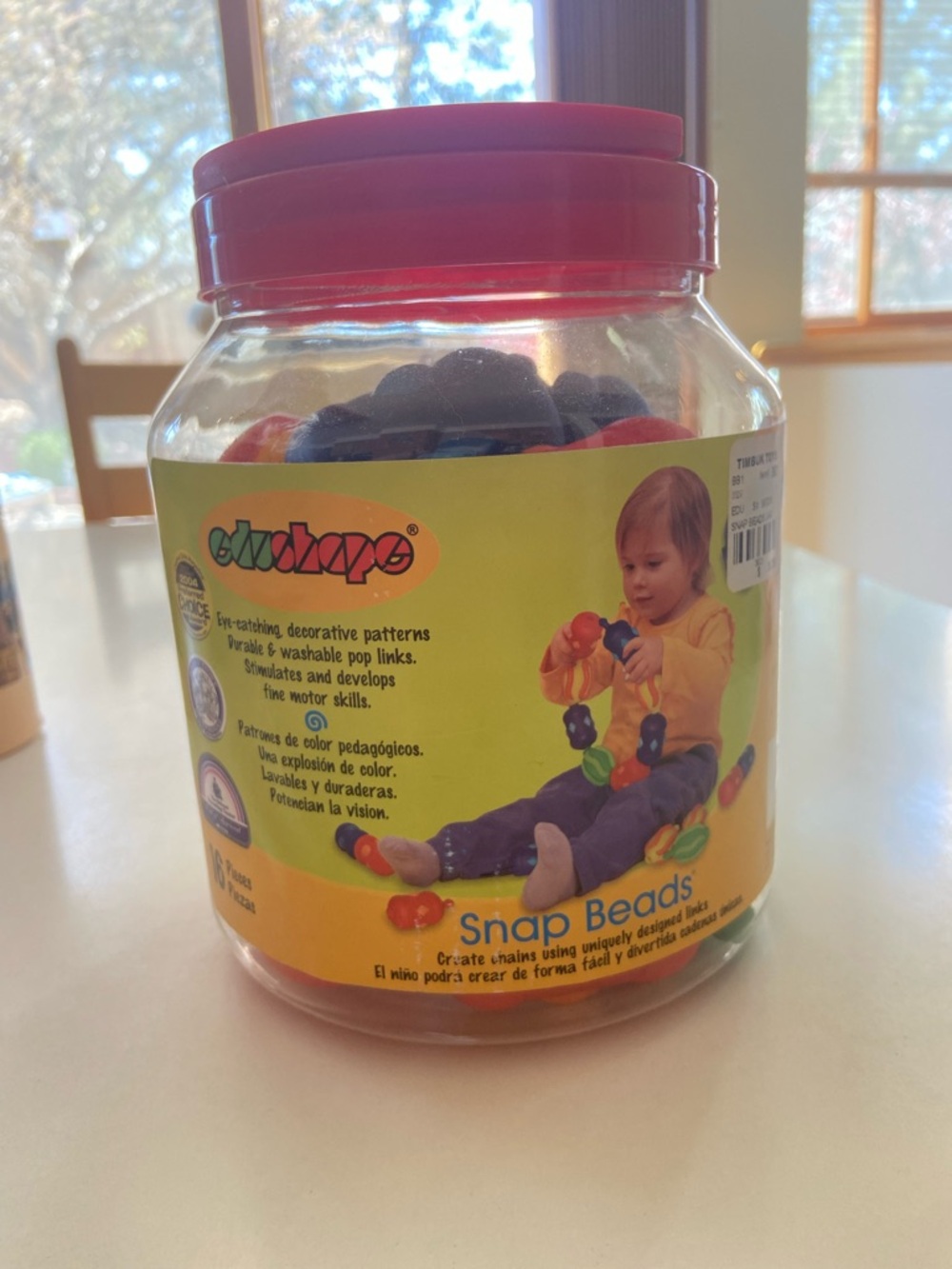 EduShape Snap Beads Baby Building Soft Toy Set, Never used